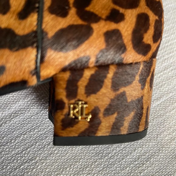 NWT - Ralph Lauren Welford Leather booties Leopard calfhair - Picture 4 of 9